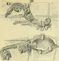 An illustration from L'arte nell'industria : lavori di legno e pastiglia, lavori di metallo, lavori di pietra, marmo, alabastro, ceramica, musaico, vetro, lavori di osso e avorio, lavori tessili, carte da parati e cuoi decorati, ricami, pizzi, cartelloni, stampe, ecc. (1907)