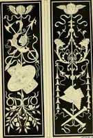 Picture 2 of 305 from L'arte nell'industria : lavori di legno e pastiglia, lavori di metallo, lavori di pietra, marmo, alabastro, ceramica, musaico, vetro, lavori di osso e avorio, lavori tessili, carte da parati e cuoi decorati, ricami, pizzi, cartelloni, stampe, ecc. (1907), leaf 8