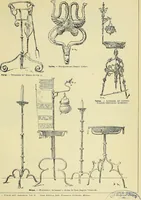 An illustration from L'arte nell'industria : lavori di legno e pastiglia, lavori di metallo, lavori di pietra, marmo, alabastro, ceramica, musaico, vetro, lavori di osso e avorio, lavori tessili, carte da parati e cuoi decorati, ricami, pizzi, cartelloni, stampe, ecc. (1907)