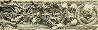 An illustration from L'arte nell'industria : lavori di legno e pastiglia, lavori di metallo, lavori di pietra, marmo, alabastro, ceramica, musaico, vetro, lavori di osso e avorio, lavori tessili, carte da parati e cuoi decorati, ricami, pizzi, cartelloni, stampe, ecc. (1907)