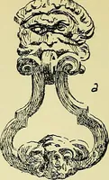 An illustration from L'arte nell'industria : lavori di legno e pastiglia, lavori di metallo, lavori di pietra, marmo, alabastro, ceramica, musaico, vetro, lavori di osso e avorio, lavori tessili, carte da parati e cuoi decorati, ricami, pizzi, cartelloni, stampe, ecc. (1907)