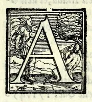 An illustration from L'arte poetica del sig. Antonio Mintvrno, nella qvale si contengono i precetti heroici, tragici, comici, satyrici, e d'ogni altra poesia : con la dottrina de' sonetti, canzoni, & ogni sorte di rime thoscane, doue s'insegna il modo, che tenne il Petrarca nelle sue opere : et si dichiara a' suoi luoghi tutto quel, che da Aristotele, Horatio, & altri auttori greci, e latini è stato scritto per amaestramento di poeti (1563)