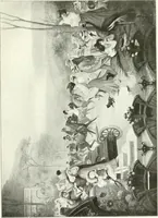 An illustration from L'art à la Taverne de Paris. Chéret, Abel Faivre, Grün, Léandre, Métivet, Steinlen, Willette, artistes peintres. Emile Robert, ferronnier d'art. Jacques Hermant, architecte. Photogravures de Ducourtioux et Huillard, d'après les clichés de Simonet (1906)