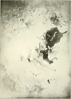 An illustration from L'art à la Taverne de Paris. Chéret, Abel Faivre, Grün, Léandre, Métivet, Steinlen, Willette, artistes peintres. Emile Robert, ferronnier d'art. Jacques Hermant, architecte. Photogravures de Ducourtioux et Huillard, d'après les clichés de Simonet (1906)