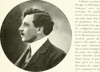 An illustration from L'art à la Taverne de Paris. Chéret, Abel Faivre, Grün, Léandre, Métivet, Steinlen, Willette, artistes peintres. Emile Robert, ferronnier d'art. Jacques Hermant, architecte. Photogravures de Ducourtioux et Huillard, d'après les clichés de Simonet (1906)