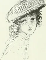 An illustration from L'art à la Taverne de Paris. Chéret, Abel Faivre, Grün, Léandre, Métivet, Steinlen, Willette, artistes peintres. Emile Robert, ferronnier d'art. Jacques Hermant, architecte. Photogravures de Ducourtioux et Huillard, d'après les clichés de Simonet (1906)