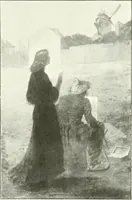 An illustration from L'art à la Taverne de Paris. Chéret, Abel Faivre, Grün, Léandre, Métivet, Steinlen, Willette, artistes peintres. Emile Robert, ferronnier d'art. Jacques Hermant, architecte. Photogravures de Ducourtioux et Huillard, d'après les clichés de Simonet (1906)