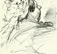 An illustration from L'art à la Taverne de Paris. Chéret, Abel Faivre, Grün, Léandre, Métivet, Steinlen, Willette, artistes peintres. Emile Robert, ferronnier d'art. Jacques Hermant, architecte. Photogravures de Ducourtioux et Huillard, d'après les clichés de Simonet (1906)