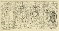 An illustration from L'art profane à l'église; ses licences symboliques, satiriques et fantaisistes. Contribution à létude archéologique et artistique des édifices religieux (1908)