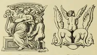 An illustration from L'art profane à l'église; ses licences symboliques, satiriques et fantaisistes. Contribution à létude archéologique et artistique des édifices religieux (1908)