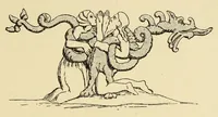 An illustration from L'art profane à l'église; ses licences symboliques, satiriques et fantaisistes. Contribution à létude archéologique et artistique des édifices religieux (1908)