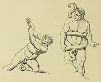 An illustration from L'art profane à l'église; ses licences symboliques, satiriques et fantaisistes. Contribution à létude archéologique et artistique des édifices religieux (1908)
