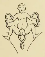 An illustration from L'art profane à l'église; ses licences symboliques, satiriques et fantaisistes. Contribution à létude archéologique et artistique des édifices religieux (1908)