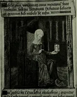 An illustration from L'art religieux de la fin du Moyen Age en France : étude sur l'iconographie du Moyen Age et sur ses sources d'inspiration (1922)