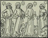 An illustration from L'art religieux de la fin du moyen âge en France; étude sur l'iconographie du moyen âge et sur ses sources d'inspiration; (1908)