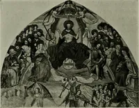 An illustration from L'art religieux de la fin du moyen âge en France; étude sur l'iconographie du moyen âge et sur ses sources d'inspiration; (1908)
