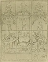 An illustration from L'art religieux de la fin du moyen âge en France; étude sur l'iconographie du moyen âge et sur ses sources d'inspiration; (1908)