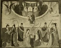 An illustration from L'art religieux de la fin du moyen âge en France; étude sur l'iconographie du moyen âge et sur ses sources d'inspiration; (1908)