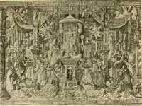 An illustration from L'art religieux de la fin du moyen âge en France; étude sur l'iconographie du moyen âge et sur ses sources d'inspiration; (1908)