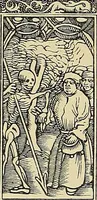 An illustration from L'art religieux de la fin du moyen âge en France; étude sur l'iconographie du moyen âge et sur ses sources d'inspiration; (1908)