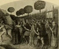 An illustration from L'art religieux de la fin du moyen âge en France; étude sur l'iconographie du moyen âge et sur ses sources d'inspiration; (1908)