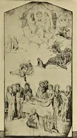 An illustration from L'art religieux de la fin du moyen âge en France; étude sur l'iconographie du moyen âge et sur ses sources d'inspiration; (1908)