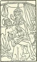 An illustration from L'art religieux de la fin du Moyen Age en France : étude sur l'iconographie du Moyen Age et sur ses sources d'inspiration (1922)