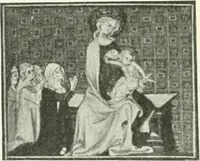 An illustration from L'art religieux de la fin du Moyen Age en France : étude sur l'iconographie du Moyen Age et sur ses sources d'inspiration (1922)