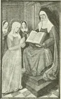 An illustration from L'art religieux de la fin du Moyen Age en France : étude sur l'iconographie du Moyen Age et sur ses sources d'inspiration (1922)