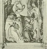 An illustration from L'art religieux de la fin du Moyen Age en France : étude sur l'iconographie du Moyen Age et sur ses sources d'inspiration (1922)