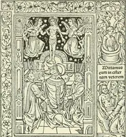 An illustration from L'art religieux de la fin du Moyen Age en France : étude sur l'iconographie du Moyen Age et sur ses sources d'inspiration (1922)