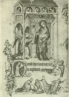 An illustration from L'art religieux de la fin du Moyen Age en France : étude sur l'iconographie du Moyen Age et sur ses sources d'inspiration (1922)