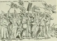 An illustration from L'art religieux de la fin du Moyen Age en France : étude sur l'iconographie du Moyen Age et sur ses sources d'inspiration (1922)