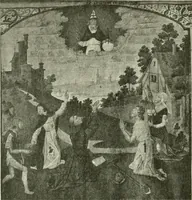 An illustration from L'art religieux de la fin du Moyen Age en France : étude sur l'iconographie du Moyen Age et sur ses sources d'inspiration (1922)