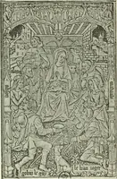 An illustration from L'art religieux de la fin du Moyen Age en France : étude sur l'iconographie du Moyen Age et sur ses sources d'inspiration (1922)