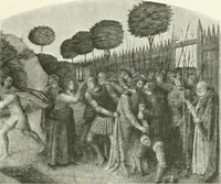 An illustration from L'art religieux de la fin du Moyen Age en France : étude sur l'iconographie du Moyen Age et sur ses sources d'inspiration (1922)