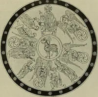 An illustration from L'art religieux du XIIe siècle en France : Etude sur les origines de l'iconographie du Moyen Age (1922)