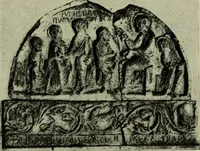 An illustration from L'art religieux du XIIe siècle en France : Etude sur les origines de l'iconographie du Moyen Age (1922)