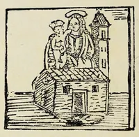 An illustration from La S. casa di Loreto secondo un affresco di Gubbio (1907)