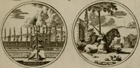 Picture 65 of 70 from La science des hieroglyphes, ou, L'art d'exprimer par des figures symboliques, les vertus, les vices, les passions & les moeurs &c. avec diférentes [sic] devices historiques : ouvrage utile aux peintres, aux statuaires, aux graveurs & aux amateurs des arts qui dépendent du dessein (1736), leaf 206