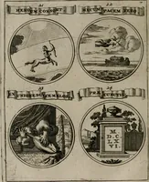 An illustration from La science des hieroglyphes, ou, L'art d'exprimer par des figures symboliques, les vertus, les vices, les passions & les moeurs &c. avec diférentes [sic] devices historiques : ouvrage utile aux peintres, aux statuaires, aux graveurs & aux amateurs des arts qui dépendent du dessein (1736)