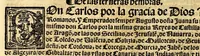 An illustration from Las cortes de Toledo. Del año de mil & quinie[n]tos & veynte & cinco años. : Las leyes y prematicas reales hechas por Sus Magestades. En las cortes q[ue] mandaron hazer & hizieron en la ciudad de Toledo. En las quales ay muchas leyes y decisiones nueuas y aprouacion y declaracion de muchas prematicas y leyes del reyno: sin las quales ningun administrador de justicia deue estar. 1550 (1550)