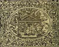 Picture 107 of 174 from La sententiose imprese, et dialogo del Symeone. Con la verificatione del sito di Gergobia, la geografia d'Ouernia, la figura & tempio d'Apolline in Velay; & il suo hieroglyfico monumento, natiuità, vita & epitaffio (1560), leaf 121