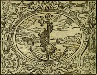 An illustration from La sententiose imprese, et dialogo del Symeone. Con la verificatione del sito di Gergobia, la geografia d'Ouernia, la figura & tempio d'Apolline in Velay; & il suo hieroglyfico monumento, natiuità, vita & epitaffio (1560)