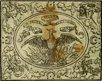 An illustration from La sententiose imprese, et dialogo del Symeone. Con la verificatione del sito di Gergobia, la geografia d'Ouernia, la figura & tempio d'Apolline in Velay; & il suo hieroglyfico monumento, natiuità, vita & epitaffio (1560)