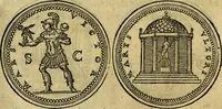 Picture 144 of 174 from La sententiose imprese, et dialogo del Symeone. Con la verificatione del sito di Gergobia, la geografia d'Ouernia, la figura & tempio d'Apolline in Velay; & il suo hieroglyfico monumento, natiuità, vita & epitaffio (1560), leaf 234