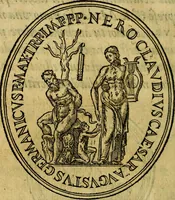 Picture 151 of 174 from La sententiose imprese, et dialogo del Symeone. Con la verificatione del sito di Gergobia, la geografia d'Ouernia, la figura & tempio d'Apolline in Velay; & il suo hieroglyfico monumento, natiuità, vita & epitaffio (1560), leaf 241
