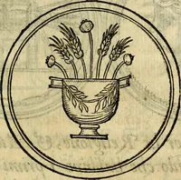 An illustration from La sententiose imprese, et dialogo del Symeone. Con la verificatione del sito di Gergobia, la geografia d'Ouernia, la figura & tempio d'Apolline in Velay; & il suo hieroglyfico monumento, natiuità, vita & epitaffio (1560)