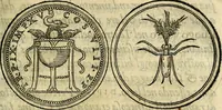 Picture 154 of 174 from La sententiose imprese, et dialogo del Symeone. Con la verificatione del sito di Gergobia, la geografia d'Ouernia, la figura & tempio d'Apolline in Velay; & il suo hieroglyfico monumento, natiuità, vita & epitaffio (1560), leaf 246