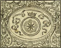 An illustration from La sententiose imprese, et dialogo del Symeone. Con la verificatione del sito di Gergobia, la geografia d'Ouernia, la figura & tempio d'Apolline in Velay; & il suo hieroglyfico monumento, natiuità, vita & epitaffio (1560)